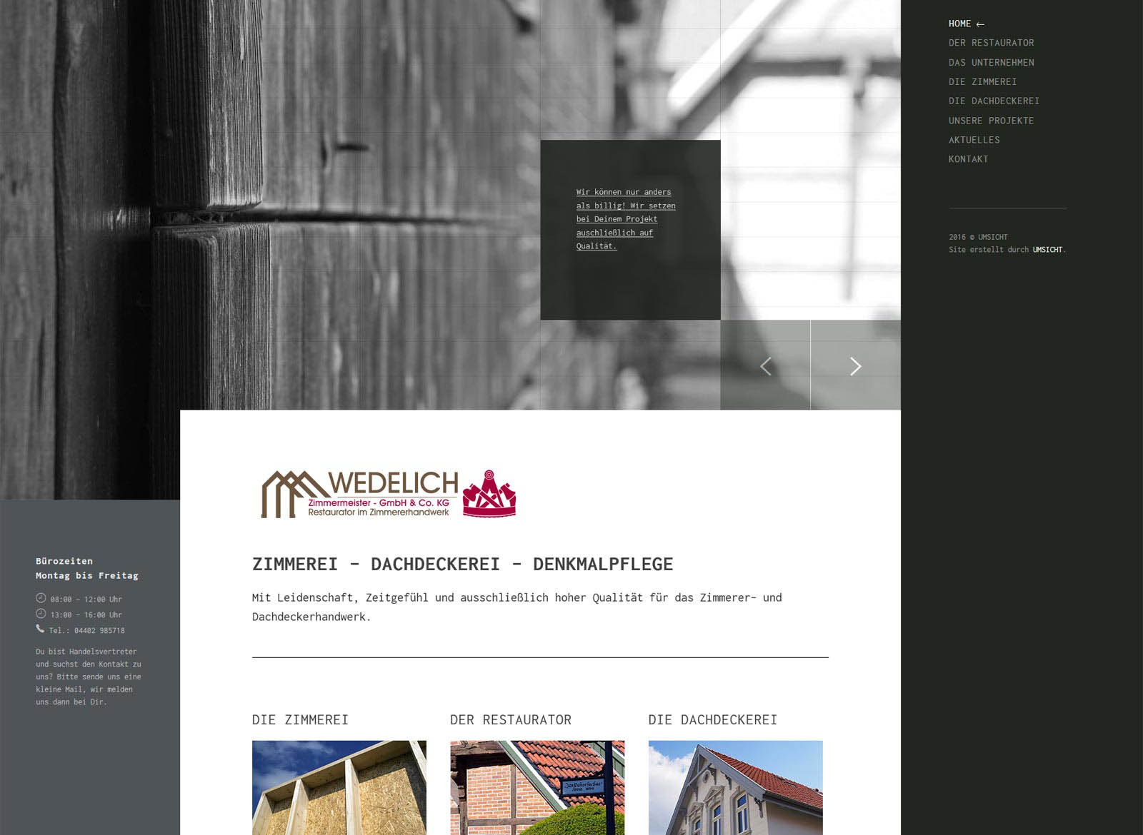 Zimmerei Restaurator Andy Wedelich - Rastede